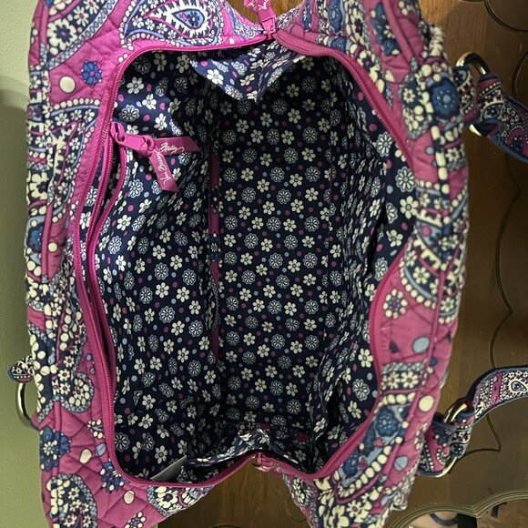 VERA BRADLEY Zipper Top Ladies Tote Bag "Boysenberry" ~~ Retired - Picture 3 of 4